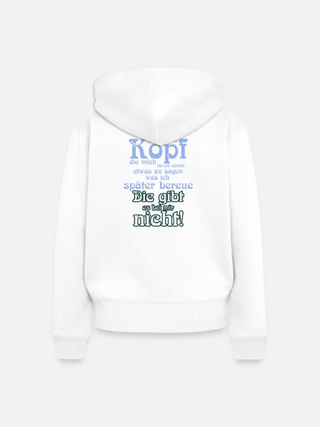 Stimmen im Kopf... - Frauen Premium Bio Zip Hoodie - Weiß