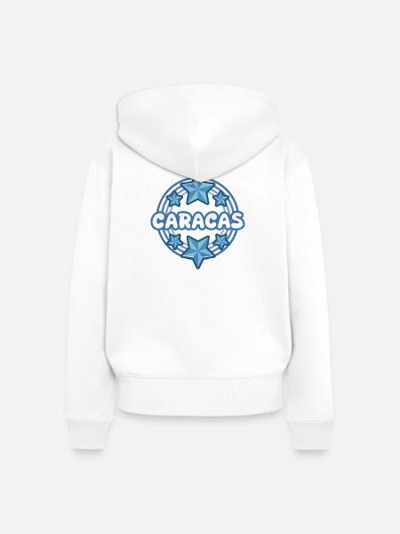 Caracas - Frauen Premium Bio Zip Hoodie - Weiß