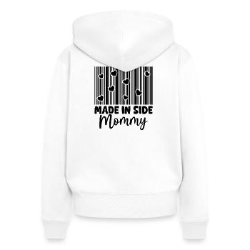 Made in Side Mommy Hearts - Women's Premium Organic Zip Hoodie - white - Back - AI Model Female 172 light (172cm)