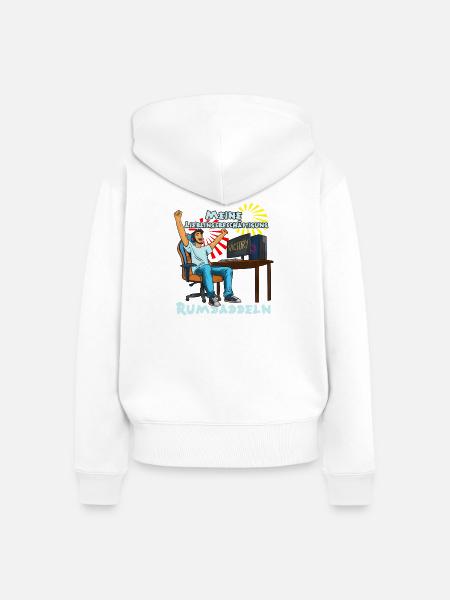 Rumdaddeln: Gaming-Lieblingsbeschäftigung - Frauen Premium Bio Zip Hoodie - Weiß