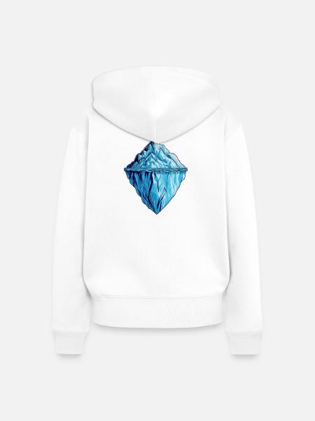 Der Eisberg, mehr als man denkt. - Frauen Premium Bio Zip Hoodie - Weiß