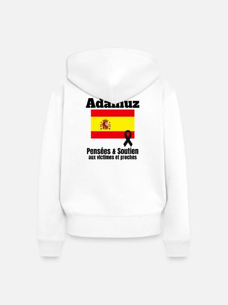 Spanien, Spanien, spanische Flagge - Frauen Premium Bio Zip Hoodie - Weiß