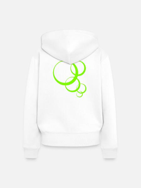 Bubbles - Frauen Premium Bio Zip Hoodie - Weiß