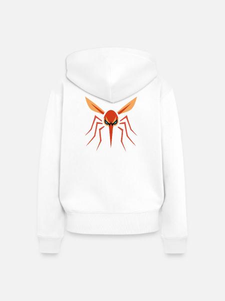 Moskito, Mücke, Insekt, Böse - Frauen Premium Bio Zip Hoodie - Weiß