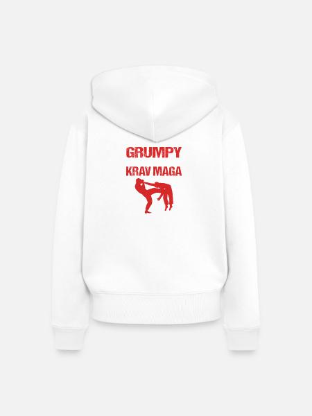 Krav Maga - Frauen Premium Bio Zip Hoodie - Weiß