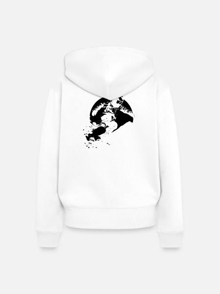 Snowboarder - Frauen Premium Bio Zip Hoodie - Weiß