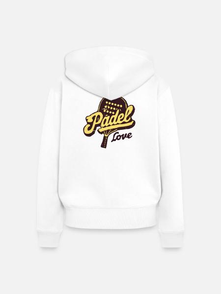 Paddle Love Retro - Frauen Premium Bio Zip Hoodie - Weiß
