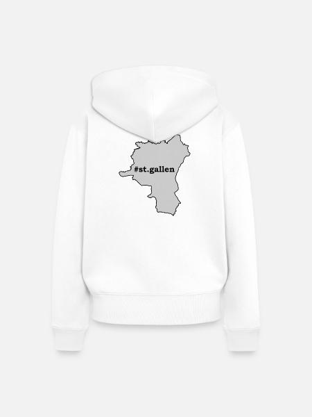 SG St. Gallen - Frauen Premium Bio Zip Hoodie - Weiß