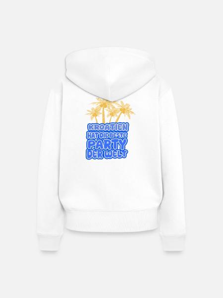 Kroatien - Frauen Premium Bio Zip Hoodie - Weiß