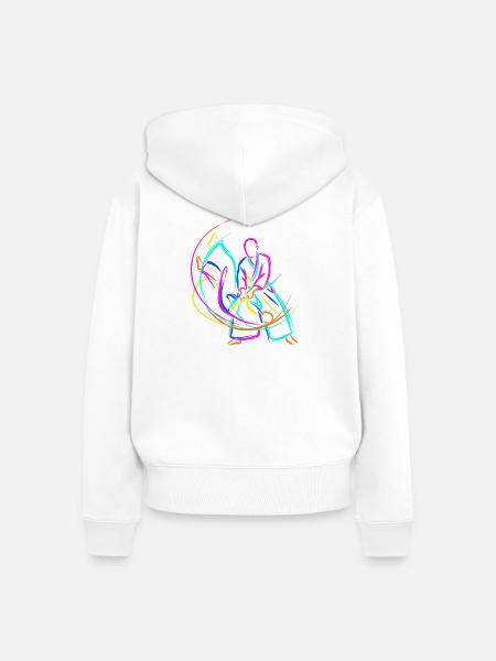 Judo Kampfsportarten - Frauen Premium Bio Zip Hoodie - Weiß