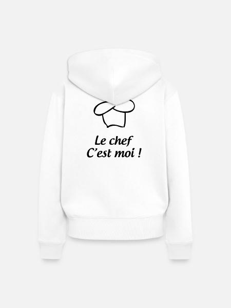 Der Koch bin ich – Küche - Frauen Premium Bio Zip Hoodie - Weiß