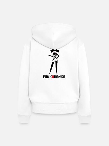 FUNK A HANKA - Frauen Premium Bio Zip Hoodie - Weiß
