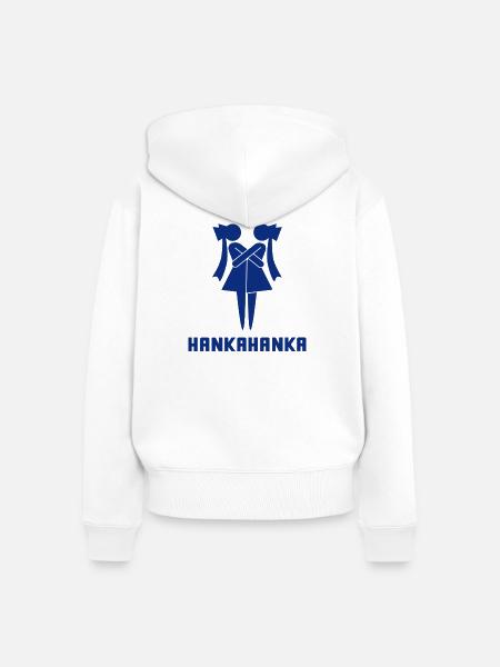 HANKAHANKA - Frauen Premium Bio Zip Hoodie - Weiß