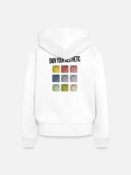 Own Your Aesthetic – Modernes Statement - Frauen Premium Bio Zip Hoodie - Weiß