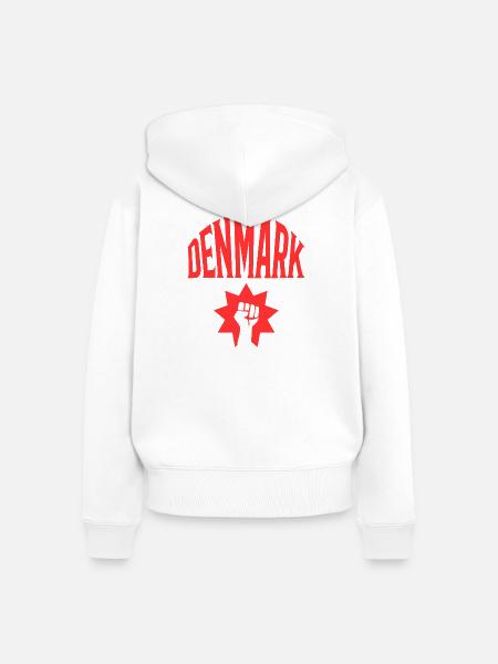 Denmark - Frauen Premium Bio Zip Hoodie - Weiß