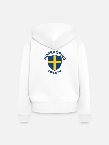 Norrsköld-Schildmotiv - Frauen Premium Bio Zip Hoodie - Weiß
