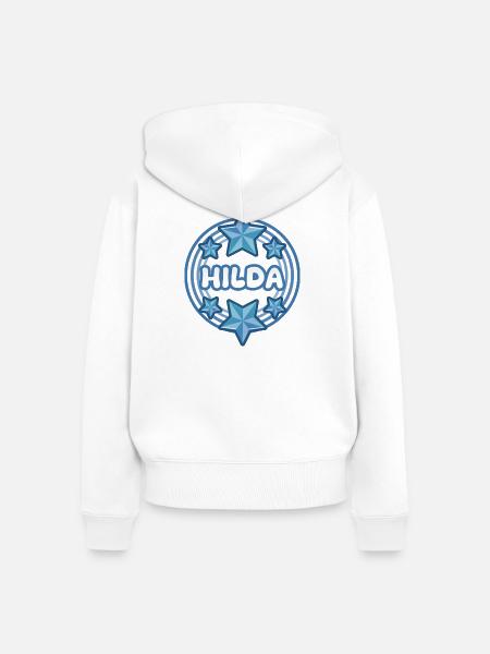 Vorname Hilda - Frauen Premium Bio Zip Hoodie - Weiß