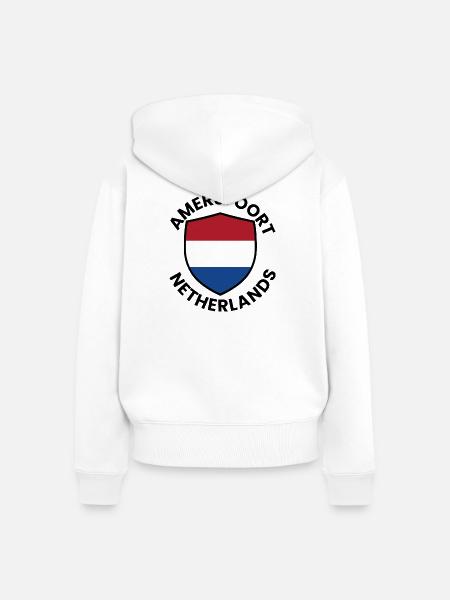 Amersfoort Shield, Niederlande - Frauen Premium Bio Zip Hoodie - Weiß