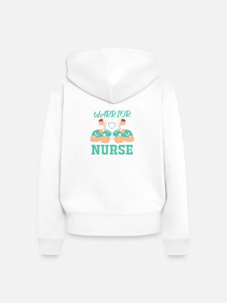 Krankenpfleger Krankenhaus Pfleger - Frauen Premium Bio Zip Hoodie - Weiß