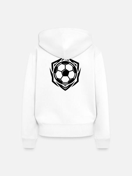 Fussball Symbol - Frauen Premium Bio Zip Hoodie - Weiß