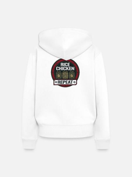 Schnittsaison Bei Reduziertem Kaloriendefizit - Frauen Premium Bio Zip Hoodie - Weiß