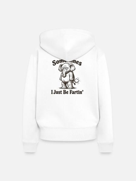 Manchmal furze ich einfach nur. - Frauen Premium Bio Zip Hoodie - Weiß