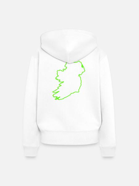 Umriss Irland - Frauen Premium Bio Zip Hoodie - Weiß