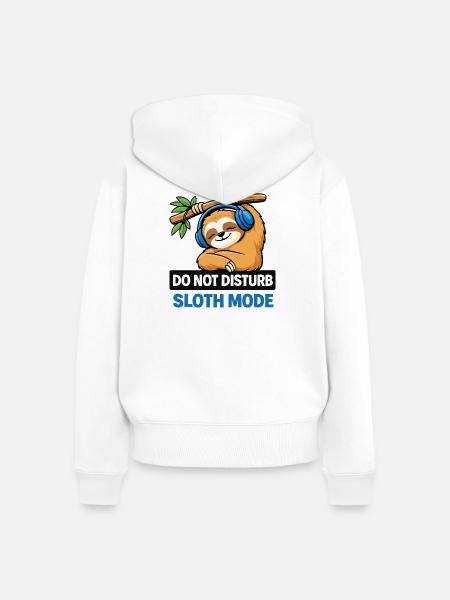 Trägheitsmodus Nicht stören - Frauen Premium Bio Zip Hoodie - Weiß