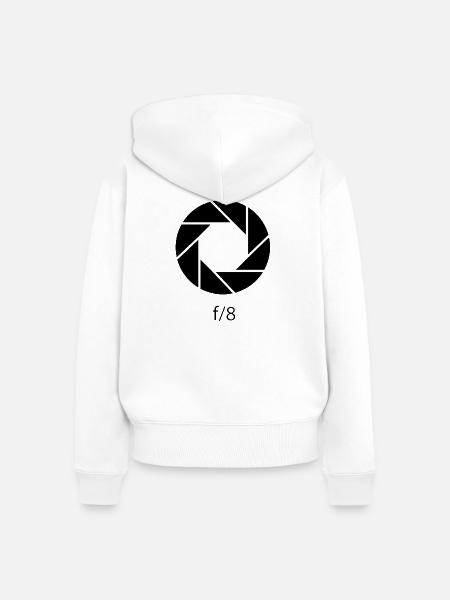Apertur-f8 - Frauen Premium Bio Zip Hoodie - Weiß