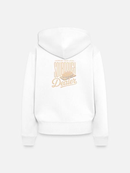 Lokaler Sauerteighändler - Frauen Premium Bio Zip Hoodie - Weiß