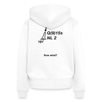 Tonne - Boje Nordsee Segeln Ostsee Maritim - Frauen Premium Bio Zip Hoodie - Weiß - Hinten - AI Model Female 172 light (172cm)