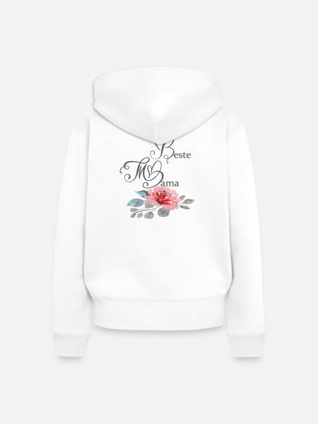 Beste Mama - Frauen Premium Bio Zip Hoodie - Weiß