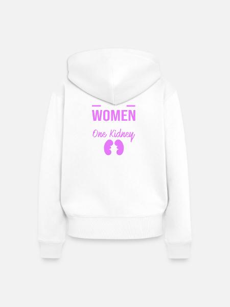 Nierenspender Transplantation Organspende - Frauen Premium Bio Zip Hoodie - Weiß
