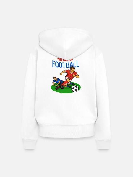 Kunst des Fußballs: Dribbling - Frauen Premium Bio Zip Hoodie - Weiß