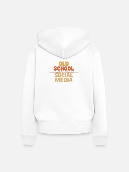 Old School Ham Radio Life - Frauen Premium Bio Zip Hoodie - Weiß