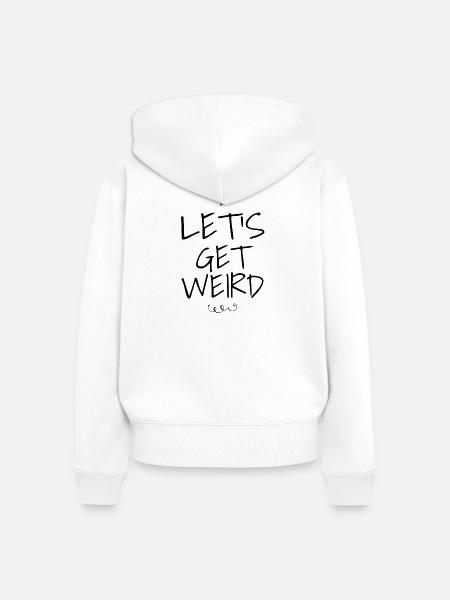 Lustige Party-Aussage - Frauen Premium Bio Zip Hoodie - Weiß
