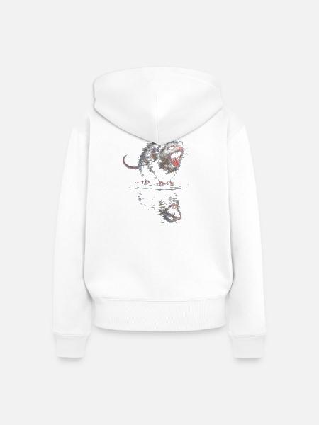 Wasserotter Brüller - Frauen Premium Bio Zip Hoodie - Weiß