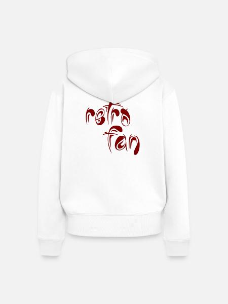 Retro Fan - Frauen Premium Bio Zip Hoodie - Weiß