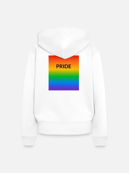 Pride Rainbow LGBTQ - Frauen Premium Bio Zip Hoodie - Weiß