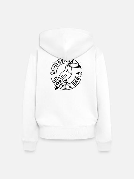 Havanna - Frauen Premium Bio Zip Hoodie - Weiß