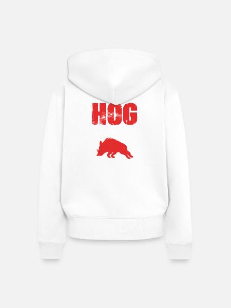 Wildschwein Jagd - Frauen Premium Bio Zip Hoodie - Weiß