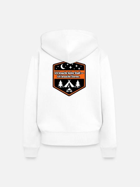 Camper Van, Kastenwagen, Wohnmobil - Frauen Premium Bio Zip Hoodie - Weiß
