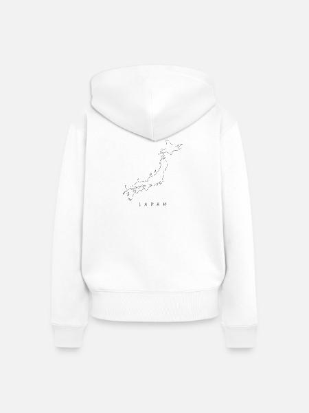 Japan Land  - Frauen Premium Bio Zip Hoodie - Weiß