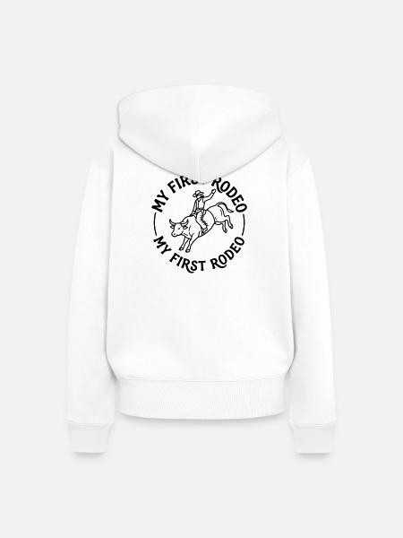 Rodeo - Frauen Premium Bio Zip Hoodie - Weiß