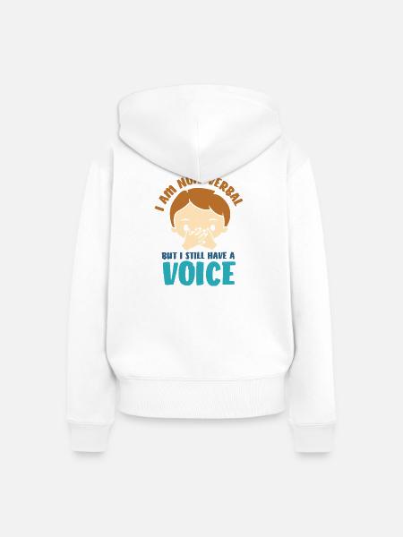 autismus autist asperger syndrom - Frauen Premium Bio Zip Hoodie - Weiß