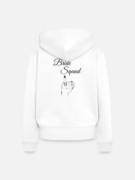 Edgy Bride Squad - Frauen Premium Bio Zip Hoodie - Weiß
