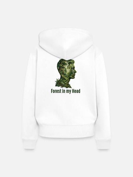 Wald Liebhaber - Frauen Premium Bio Zip Hoodie - Weiß