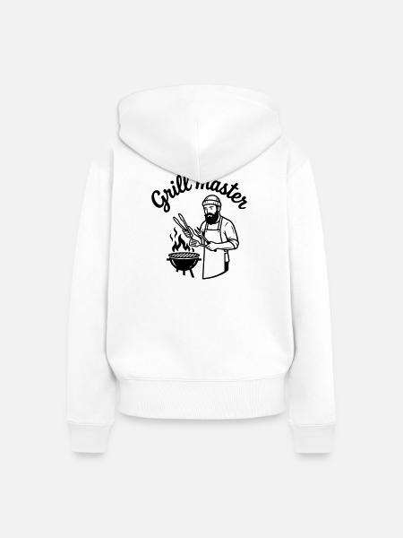 grillen - Frauen Premium Bio Zip Hoodie - Weiß
