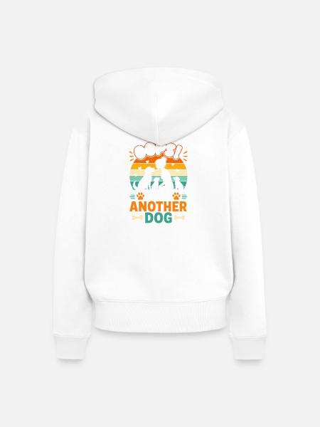 Noch ein Hund: Oops! - Frauen Premium Bio Zip Hoodie - Weiß