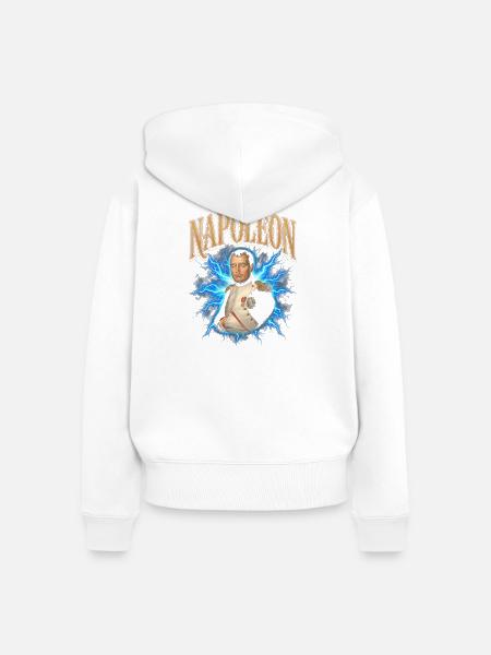 Napoleon Blitzlicht-Aura - Frauen Premium Bio Zip Hoodie - Weiß